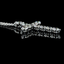 1.83 Cts 14k White Gold Round Shape Symbol Pendant - Image 2