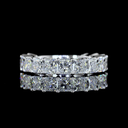 4.24 Cts 14k White Gold Princess Shape 3/4 Band Eternity Band - Video
