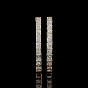 9.9 Cts 14k Rose Gold Radiant Shape Hoops Earring - Video