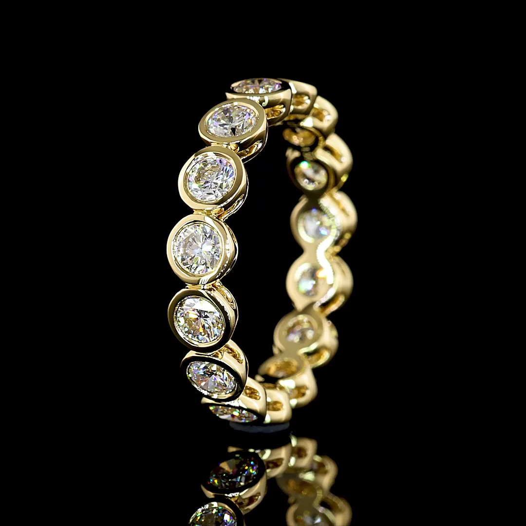 1.55 Cts 14k Yellow Gold Round Shape Eternity Band Eternity Band - Image 4