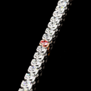 4.76 Cts 14k Two Tone Round Shape Tennis Bracelet - Image 3