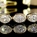 7.3 Cts 14k Yellow Gold Oval Shape Tennis Bracelet - Image 2
