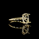 3.06 Cts 14k Yellow Gold Shape Hidden Halo Ring - Image 3