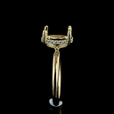 3.06 Cts 14k Yellow Gold Shape Hidden Halo Ring - Image 4
