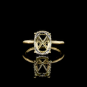3.06 Cts 14k Yellow Gold Shape Hidden Halo Ring - Video