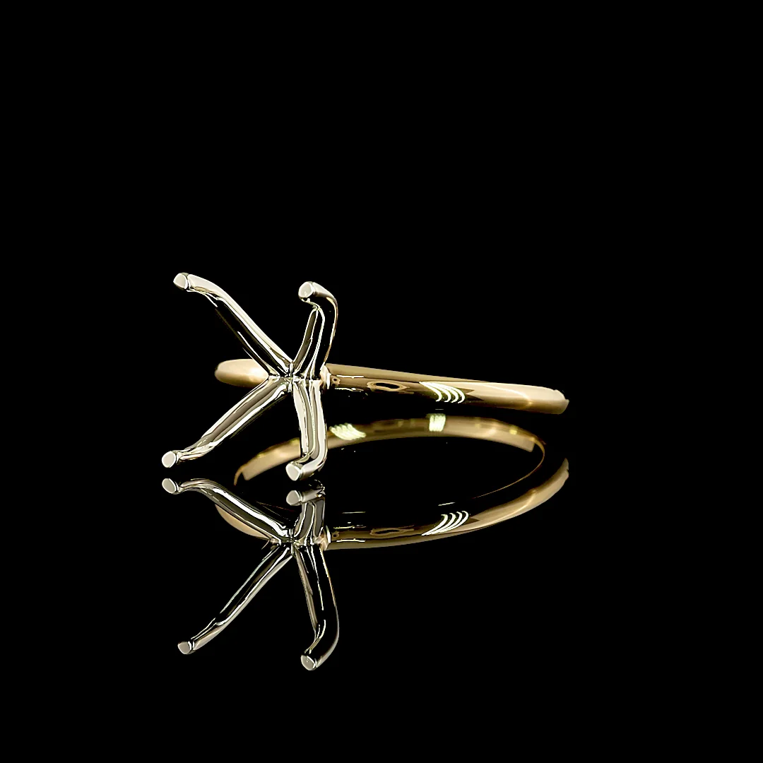 0 Cts 18k Two Tone Shape Solitaire Ring - Image 2