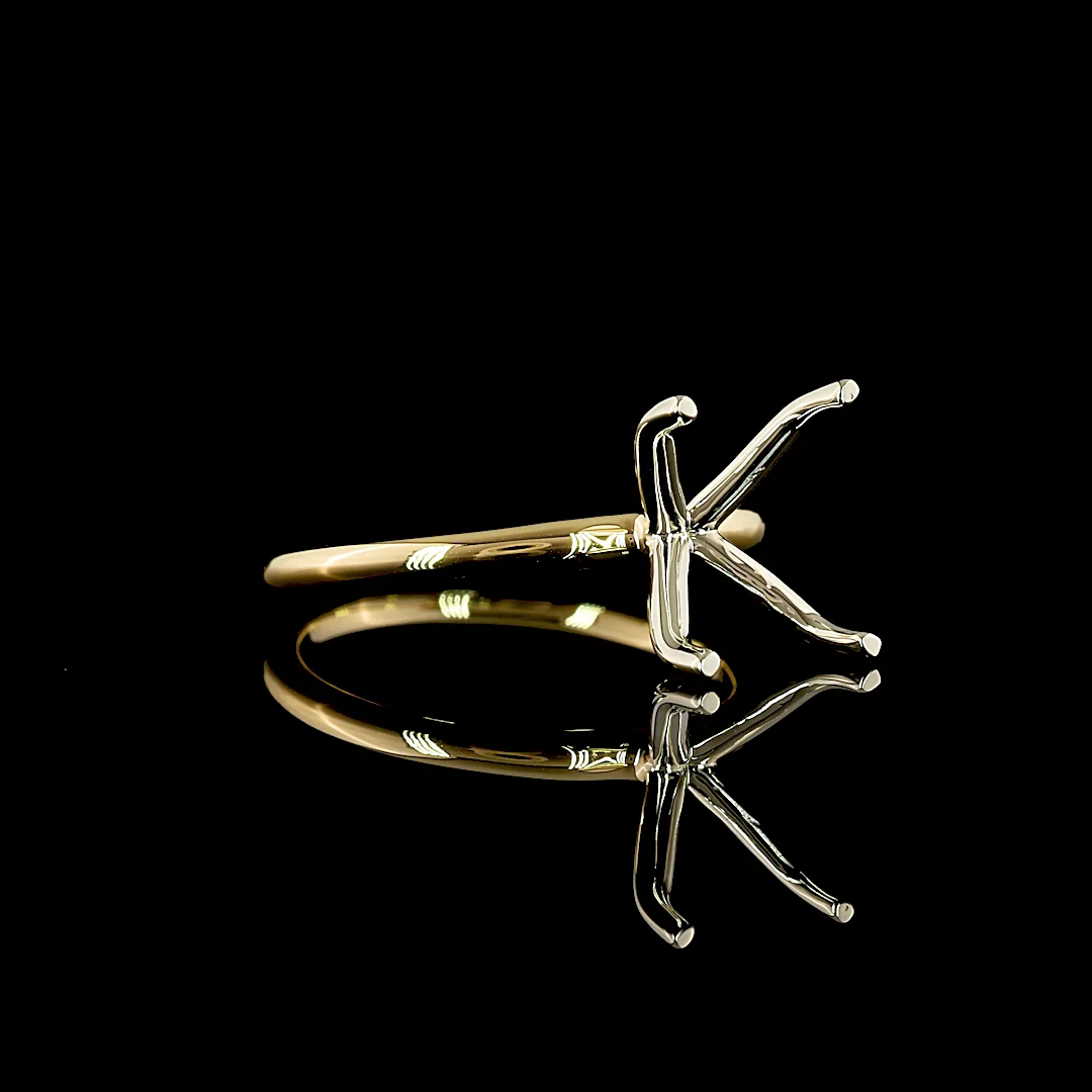 0 Cts 18k Two Tone Shape Solitaire Ring - Image 3