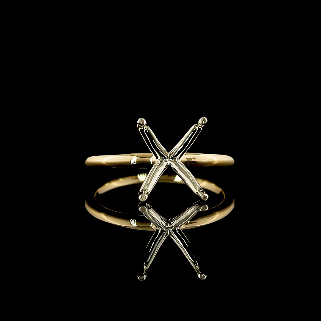 0 Cts 18k Two Tone Shape Solitaire Ring - Video