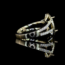 2.52 Cts 14k White Gold Oval Shape Split Shank Ring - Image 2