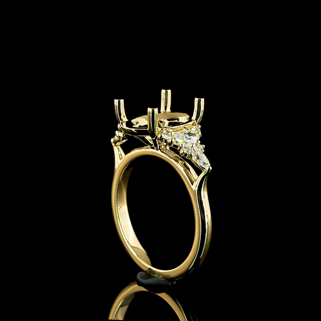 3.44 Cts 14k Yellow Gold Oval Shape Special Ring - Image 2
