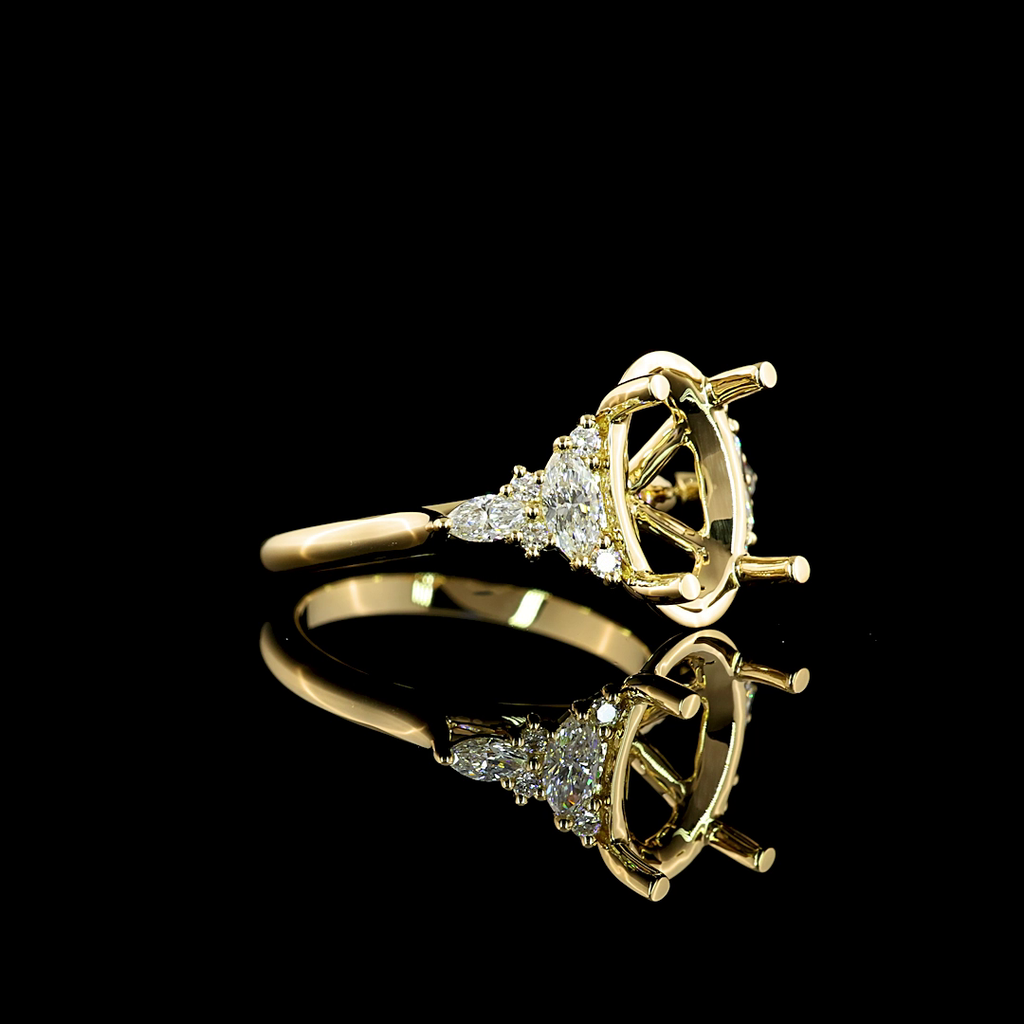 3.44 Cts 14k Yellow Gold Oval Shape Special Ring - Image 3