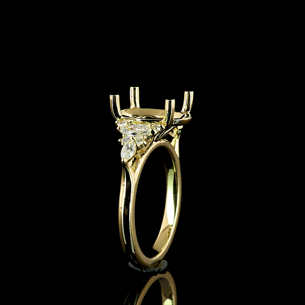 3.44 Cts 14k Yellow Gold Oval Shape Special Ring - Image 4