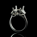 7.25 Cts Platinum Emerald Shape 3 Stones Ring - Image 4
