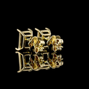 2.5 Cts 14k Yellow Gold Emerald Shape Studs Earring - Image 2