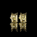 2.5 Cts 14k Yellow Gold Emerald Shape Studs Earring - Video