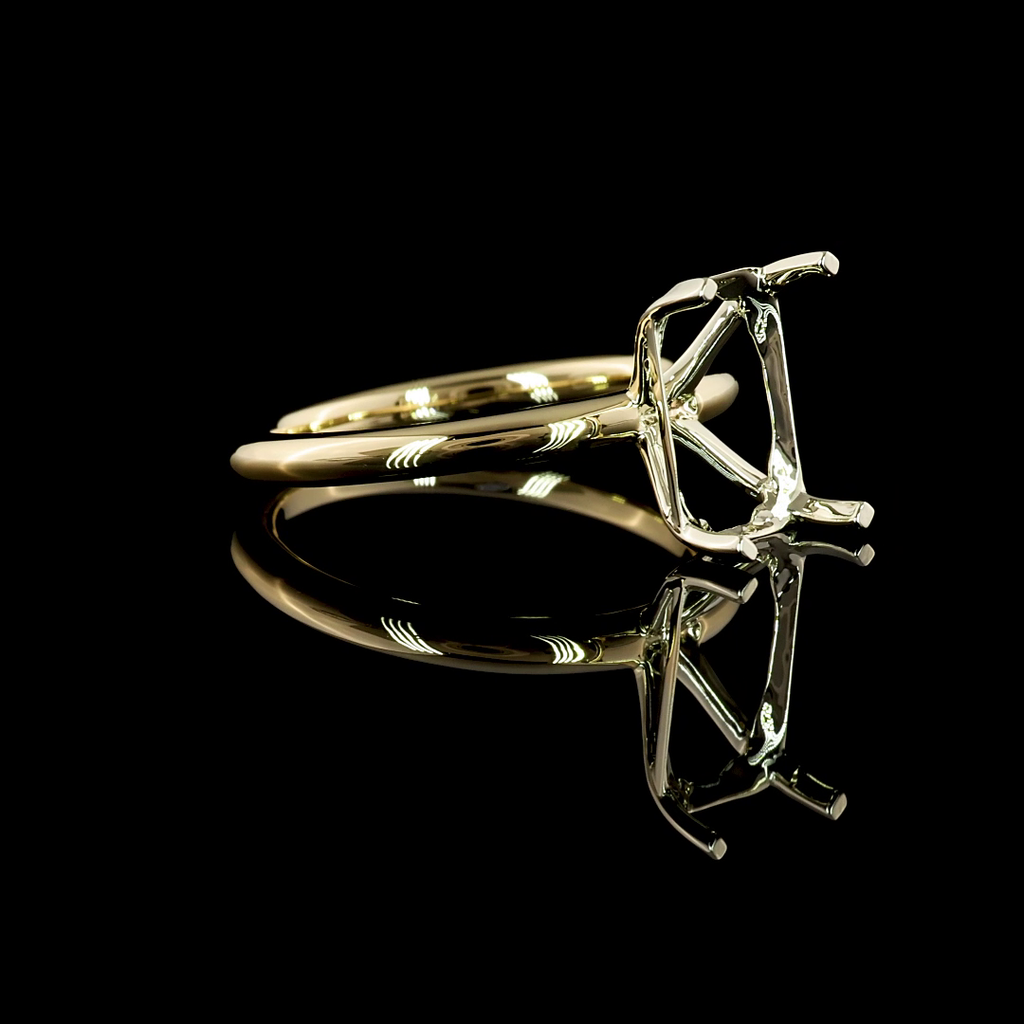 2.85 Cts 14k Two Tone Radiant Shape Solitaire Ring - Video