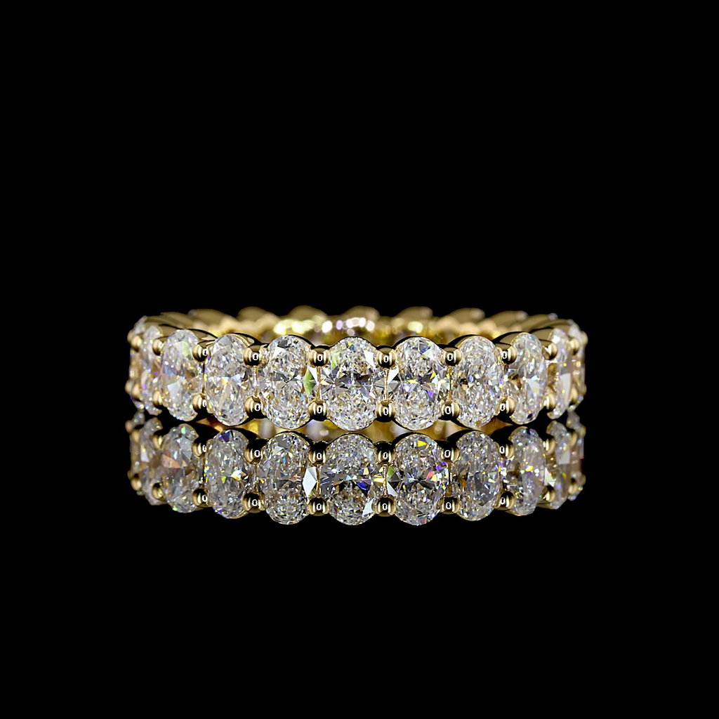 2.97 Cts 18k Yellow Gold Oval Shape Eternity Band Eternity Band - Video