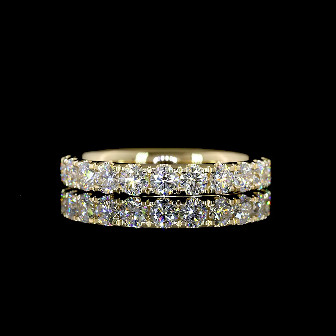 1.55 Cts 14k Yellow Gold Round Shape Eternity Band Eternity Band - Video