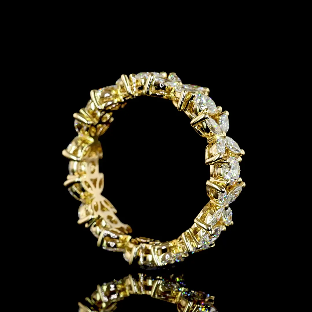 1.58 Cts 14k Yellow Gold Mix Shape Eternity Band Eternity Band - Image 2