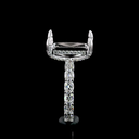 1.59 Cts 14k White Gold Mix Shape Hidden Halo Ring - Image 4