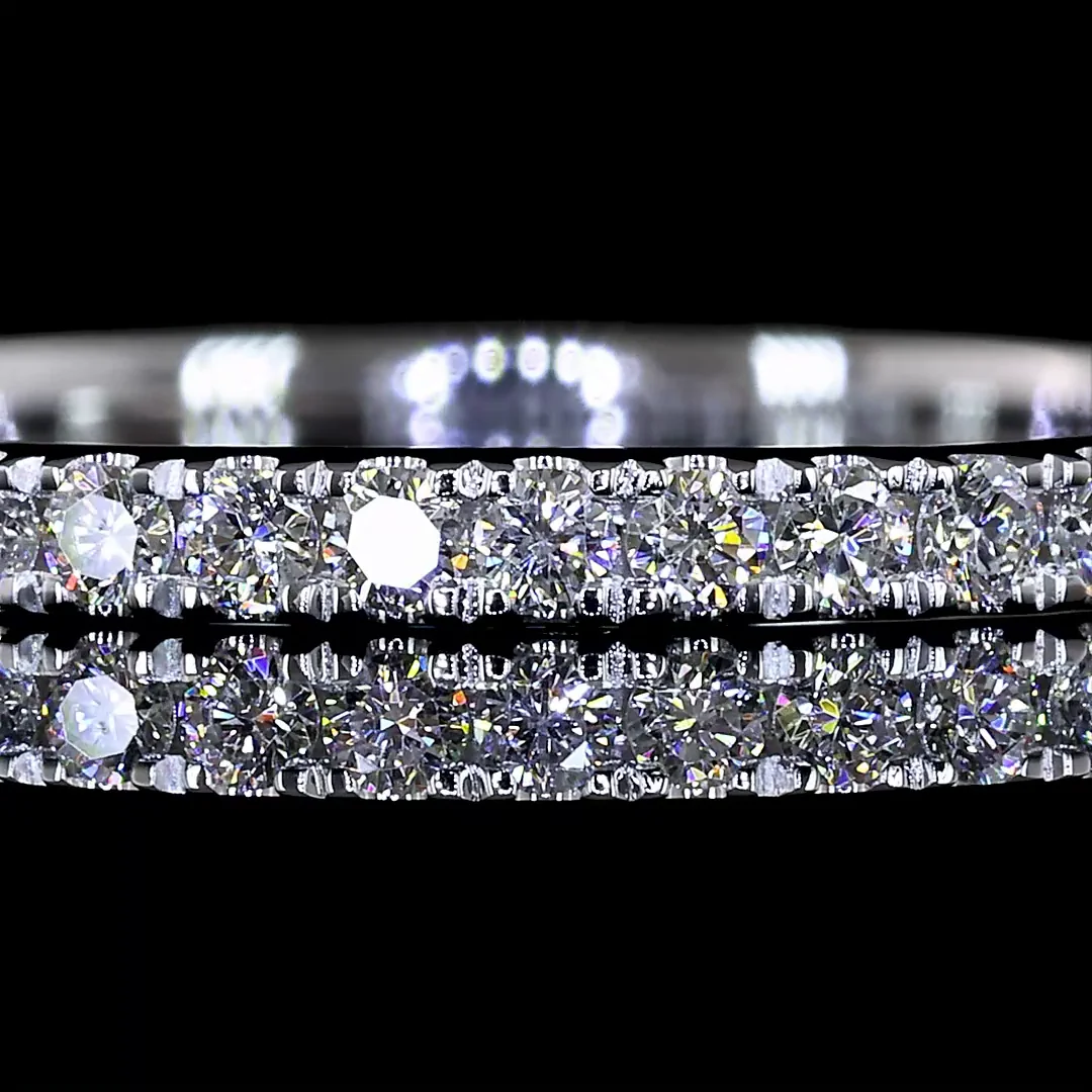 0.46 Cts 18k White Gold Round Shape Eternity Band Eternity Band - Image 3