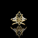 0.26 Cts 14k Yellow Gold Mix Shape Special Ring - Video