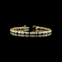 5.4 Cts 14k Yellow Gold Mix Shape Tennis Bracelet - Video