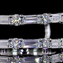 1.96 Cts Platinum Baguette Shape Special Eternity Band - Image 3