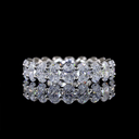 2.1 Cts Platinum Oval Shape Eternity Band Ring - Video