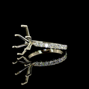 0.81 Cts 14k White Gold Round Shape Hidden Halo Ring - Image 2