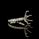 0.81 Cts 14k White Gold Round Shape Hidden Halo Ring - Image 3