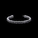 4.62 Cts 14k White Gold Mix Shape Station Line Tennis Bracelet - Video