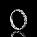 1.5 Cts 14k White Gold Radiant Shape 3/4 Band Eternity Band - Image 2