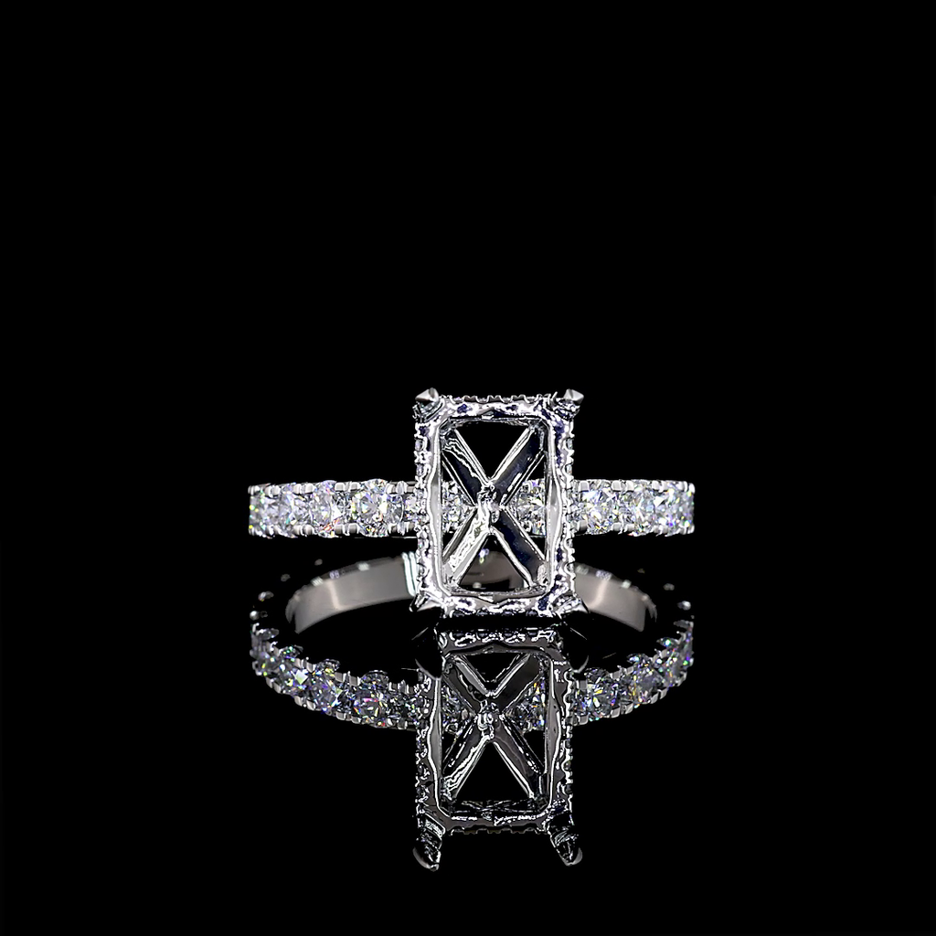 1.33 Cts Platinum Round Shape Hidden Halo Ring - Video