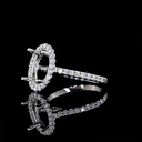 0.53 Cts Platinum Round Shape Hidden Halo Ring - Image 2