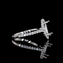 0.53 Cts Platinum Round Shape Hidden Halo Ring - Image 3