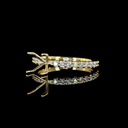 0.49 Cts 14k Yellow Gold Shape Solitaire Diamond Shank Ring - Image 2