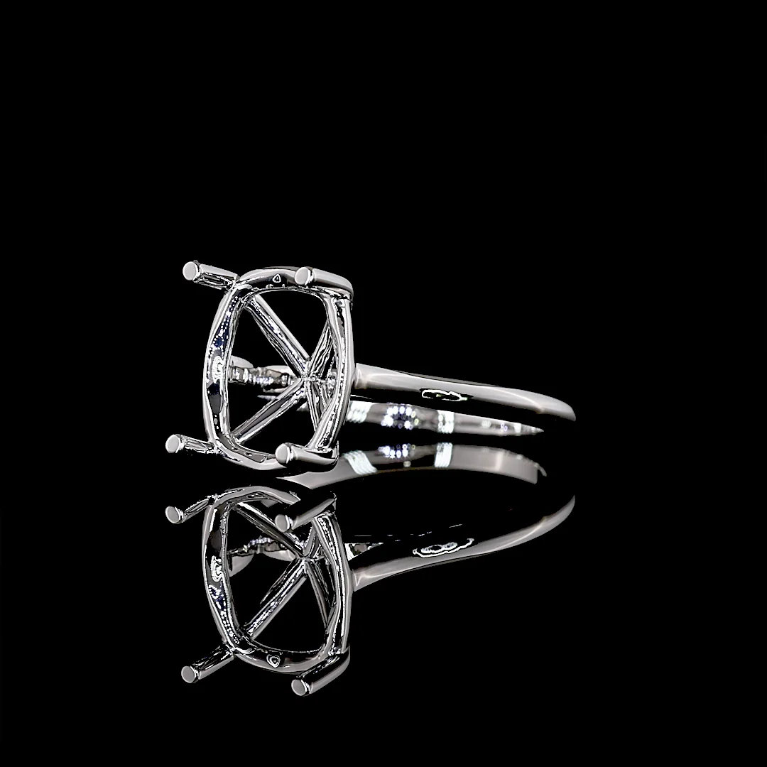 0 Cts Platinum Shape Solitaire Ring - Image 2