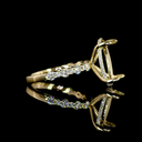 0.73 Cts 14k Yellow Gold Oval Shape Hidden Halo Ring - Image 3