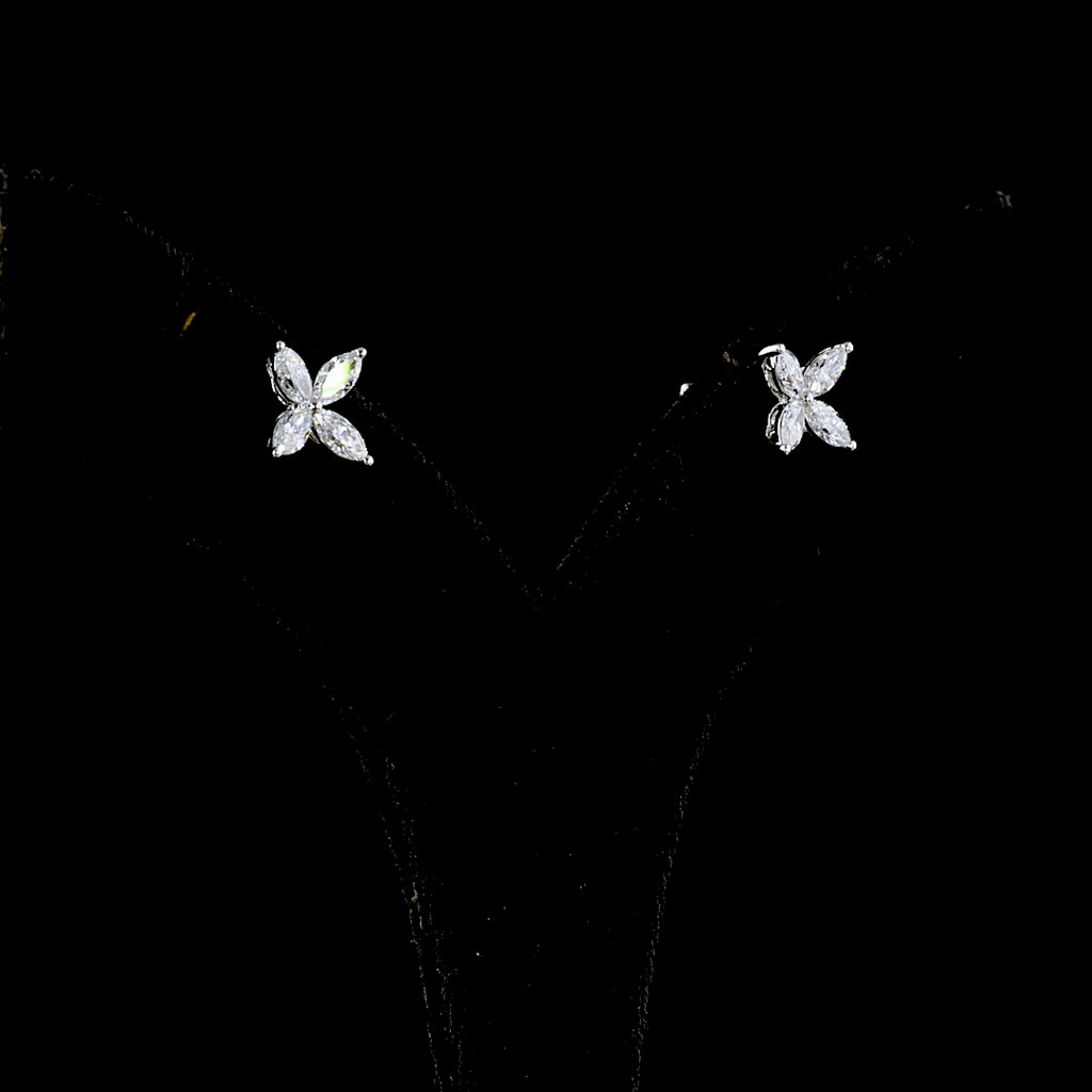 0.93 Cts Platinum Marquise Shape Studs Earring - Image 2