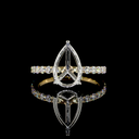 0.47 Cts 14k Yellow Gold Round Shape Hidden Halo Ring - Video