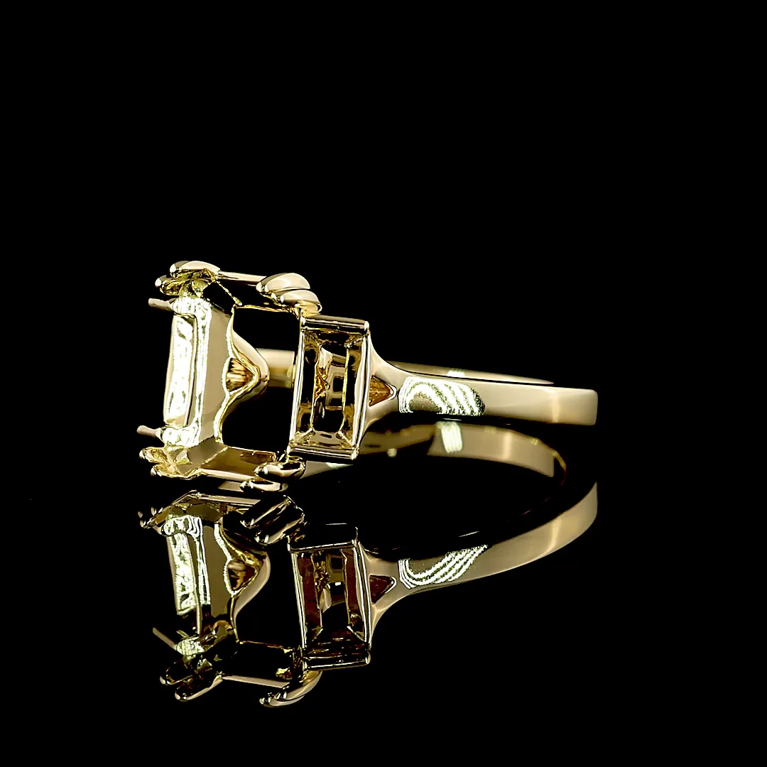 0 Cts 14k Yellow Gold Shape 3 Stones Ring - Image 2