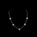 4.83 Cts 18k Yellow Gold Round Shape Station Necklace - Video