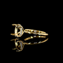 0.12 Cts 18k Yellow Gold Round Shape Hidden Halo Ring - Image 2