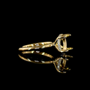 0.12 Cts 18k Yellow Gold Round Shape Hidden Halo Ring - Image 3