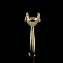 0.12 Cts 18k Yellow Gold Round Shape Hidden Halo Ring - Image 4