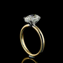 2.09 Cts 14k Two Tone Oval Shape Hidden Halo Ring - Image 2