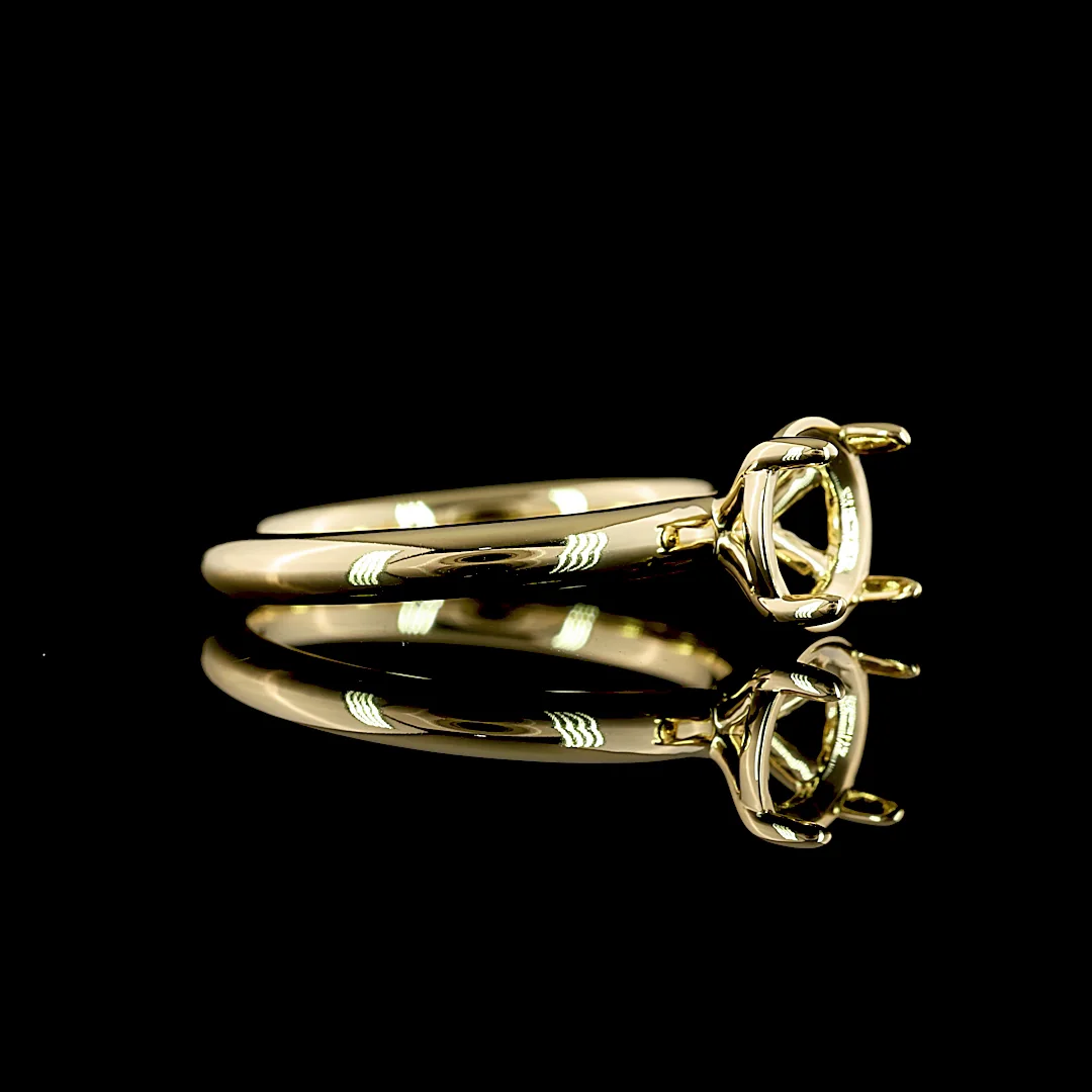 0 Cts 14k Yellow Gold Shape Solitaire Ring - Image 3