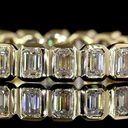0.98 Cts 14k Yellow Gold Emerald Shape Eternity Band Eternity Band - Image 3