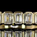 0.81 Cts 14k Yellow Gold Emerald Shape Half Eternity Eternity Band - Image 3